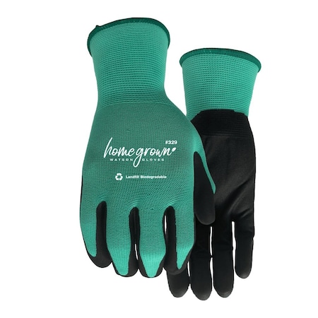 Watson Gloves Biodegradable Nitrile, Palm, Teal, L 1 PR 329-L